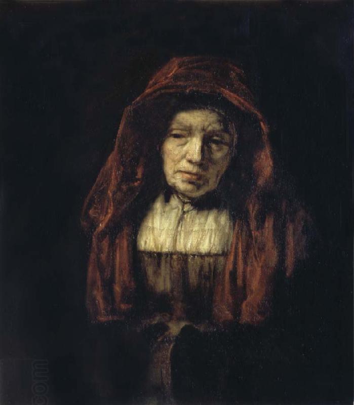 REMBRANDT Harmenszoon van Rijn Portrait of an Old Woman China oil painting art